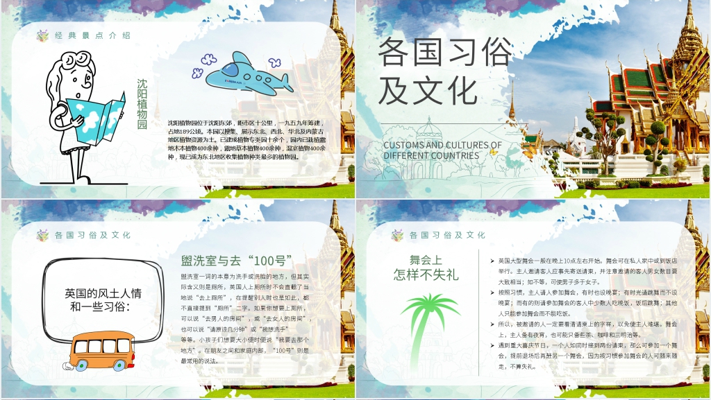 夏暑假的旅行计划PPT模板 夏暑假的旅行计划PPT模板