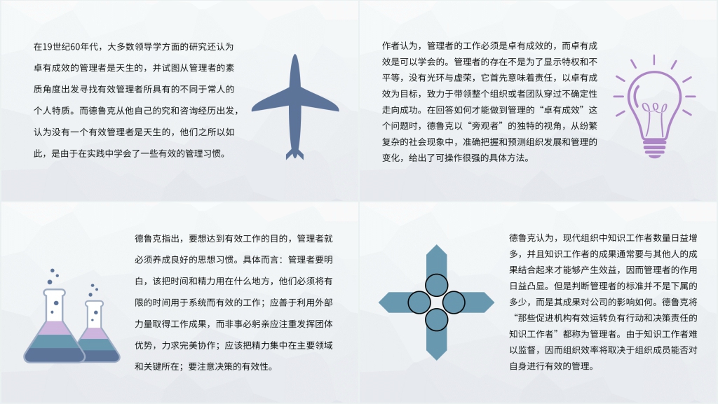 卓有成效的管理者著作导读PPT模板 卓有成效的管理者著作导读PPT模板