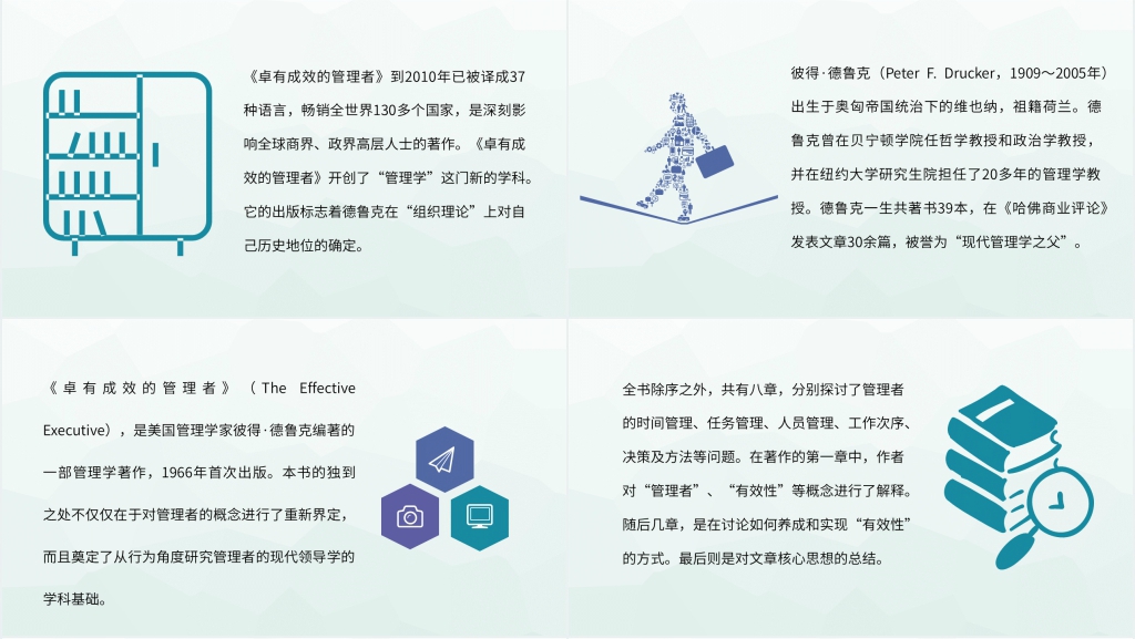 卓有成效的管理者读书交流PPT模板