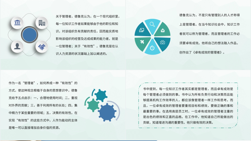 卓有成效的管理者读书交流PPT模板
