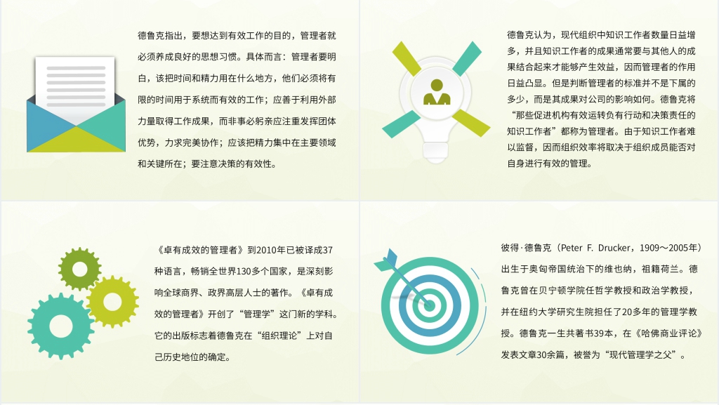 读卓有成效的管理者分享PPT模板 读卓有成效的管理者分享PPT模板