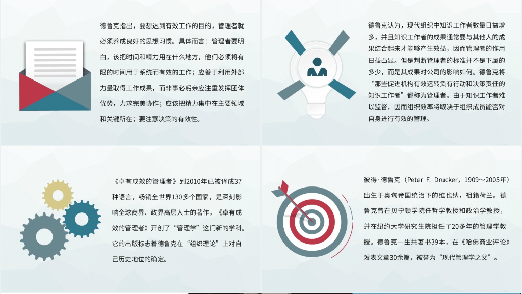 卓有成效的管理者读书笔记PPT模板 卓有成效的管理者读书笔记PPT模板