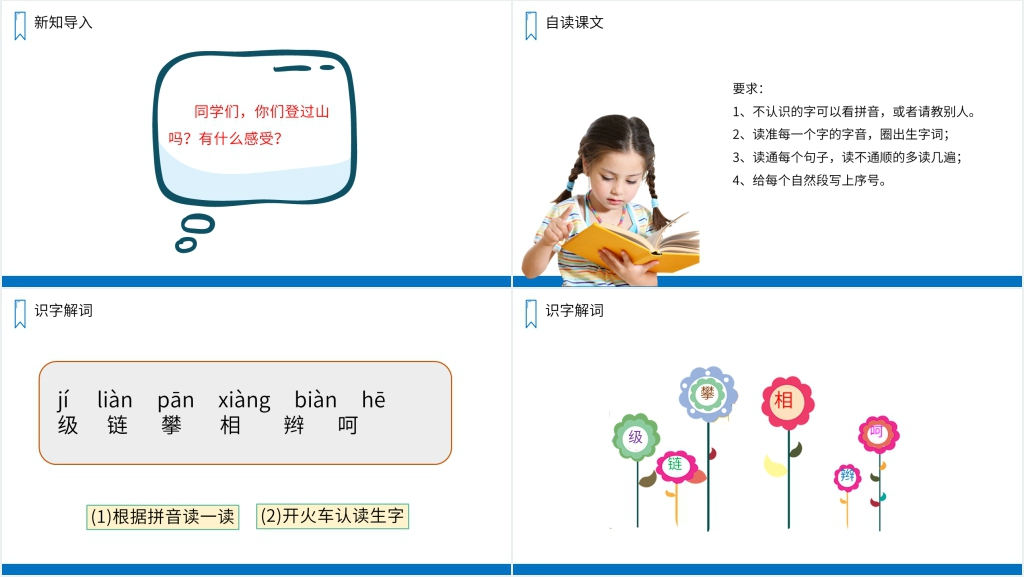 人教版四年级语文上册《爬天都峰》教学PPT课件 人教版四年级语文上册《爬天都峰》教学PPT课件