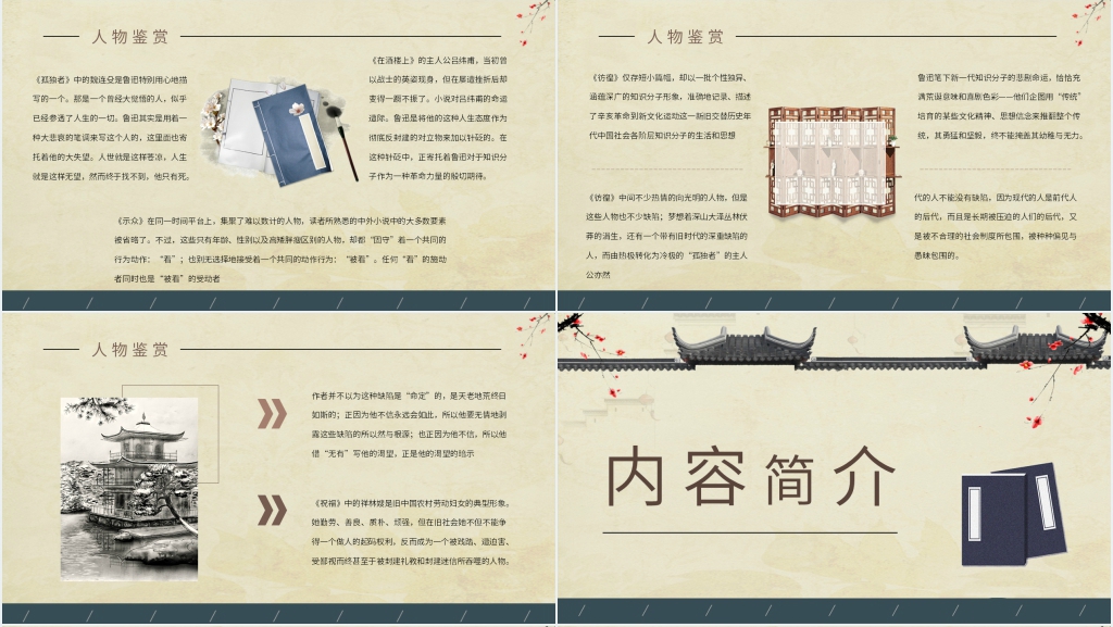 彷徨读书心得PPT模板 彷徨读书心得PPT模板