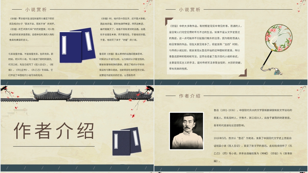 彷徨读书心得PPT模板 彷徨读书心得PPT模板