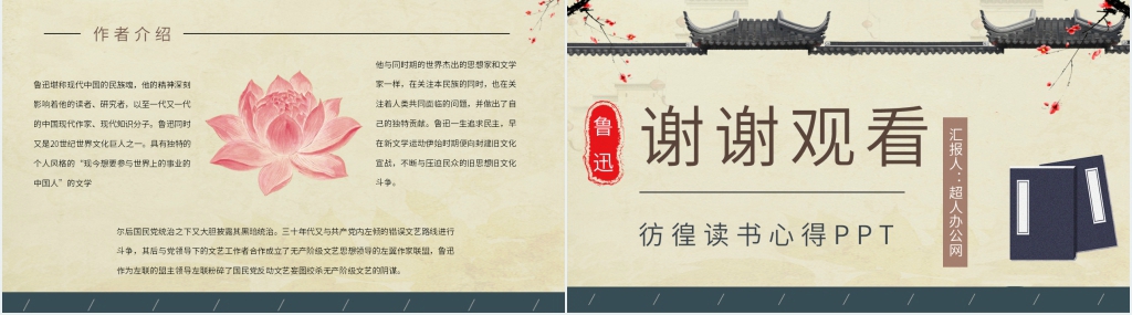 彷徨读书心得PPT模板 彷徨读书心得PPT模板