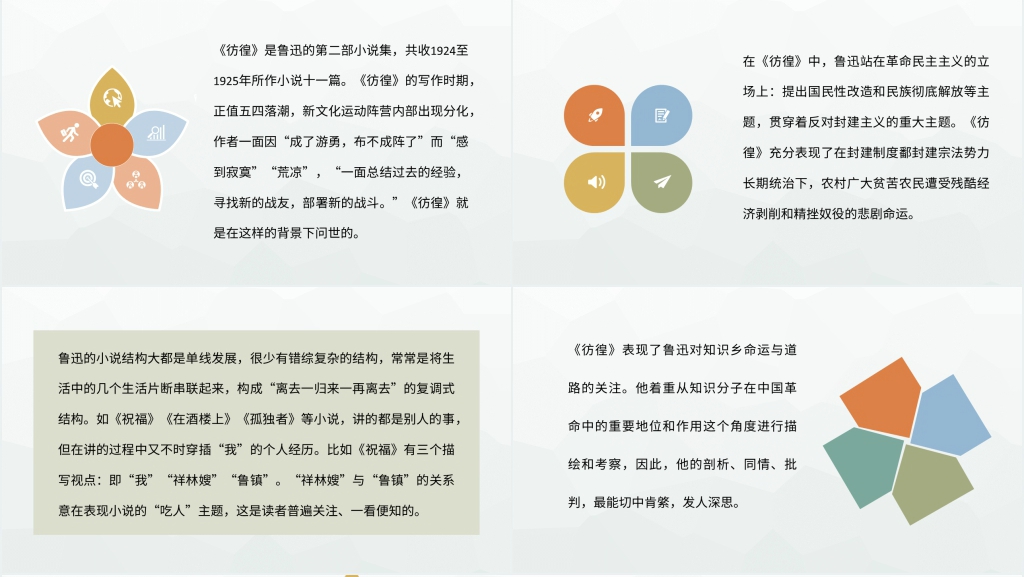 彷徨读书笔记PPT模板 彷徨读书笔记PPT模板