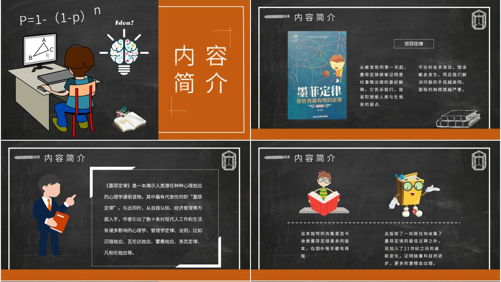 墨菲定律读书心得PPT模板 墨菲定律读书心得PPT模板