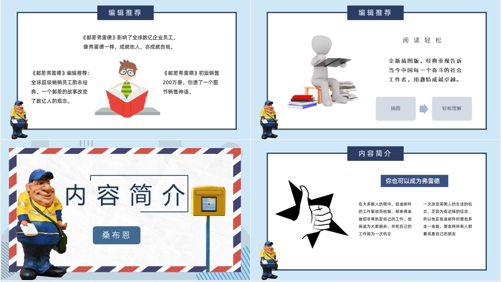 邮差费雷德教材解析PPT模板 邮差费雷德教材解析PPT模板