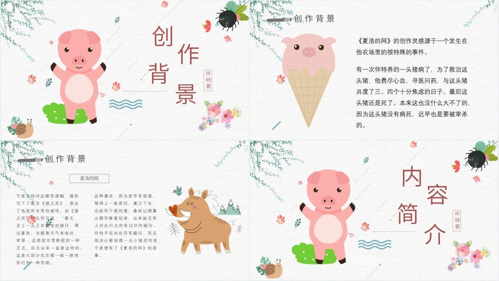 夏洛的网推荐PPT模板 夏洛的网推荐PPT模板