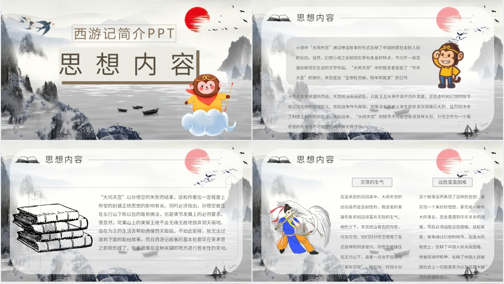 西游记简介PPT模板