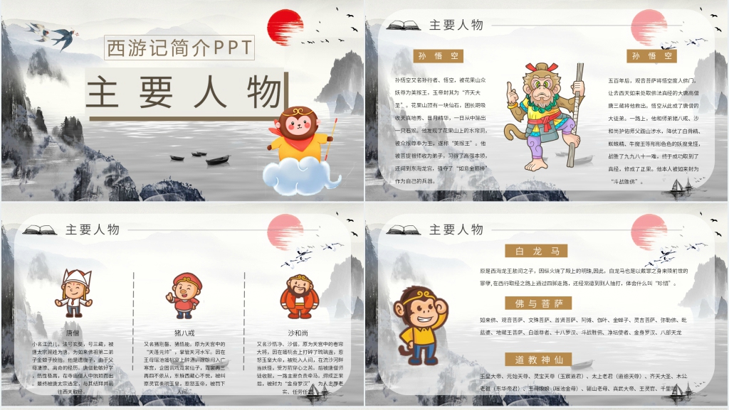西游记简介PPT模板