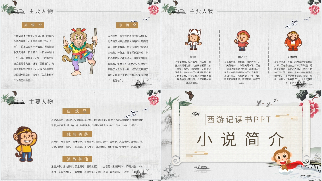 西游记读书PPT模板 西游记读书PPT模板
