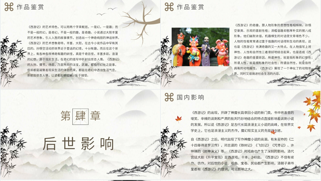 西游记名著导读PPT模板 西游记名著导读PPT模板