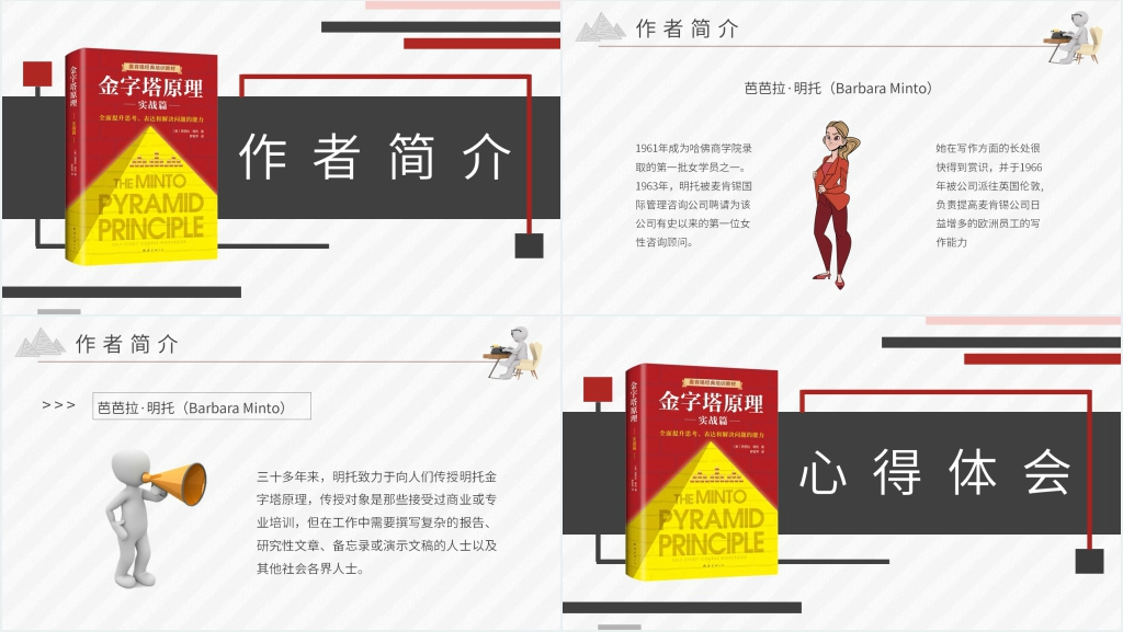 金字塔原理书籍推荐PPT模板