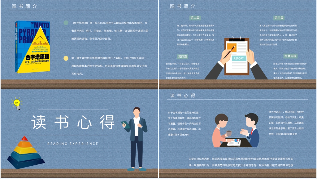 金字塔原理芭芭拉明托读书心得PPT模板 金字塔原理芭芭拉明托读书心得PPT模板