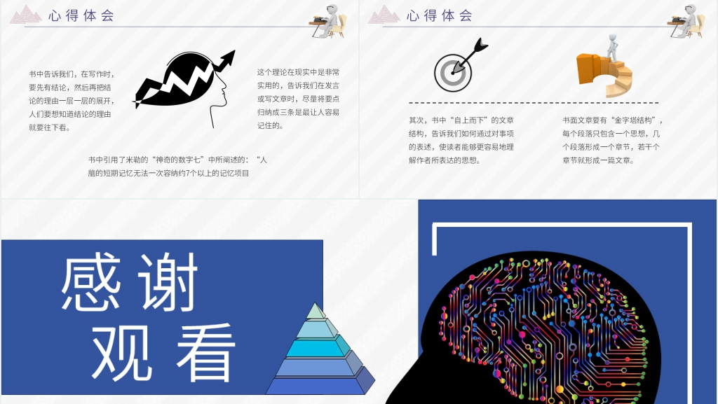 金字塔原理芭芭拉明托读后感PPT模板 金字塔原理芭芭拉明托读后感PPT模板