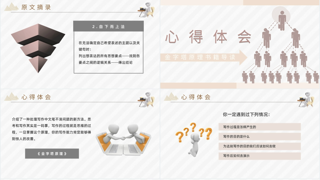 金字塔原理要点PPT模板 金字塔原理要点PPT模板