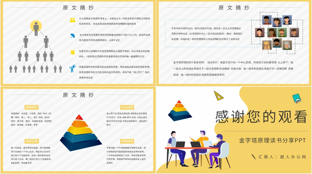金字塔原理读书分享PPT模板 金字塔原理读书分享PPT模板