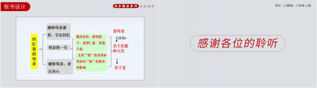 回忆我的母亲教案PPT课件 回忆我的母亲教案PPT课件