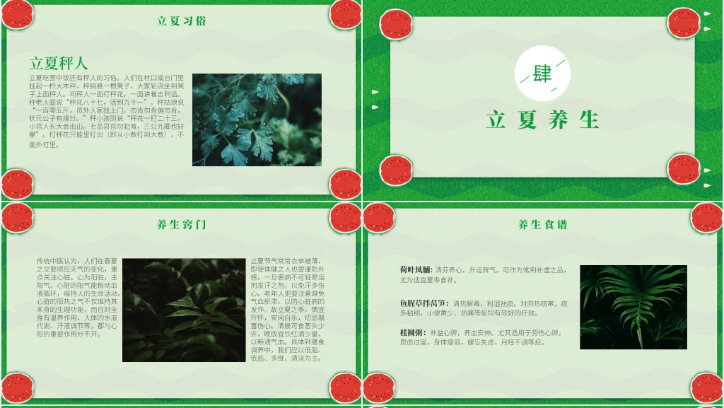 认识立夏PPT模板 认识立夏PPT模板