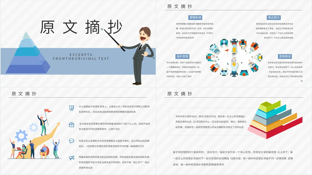 金字塔原理演讲PPT模板 金字塔原理演讲PPT模板