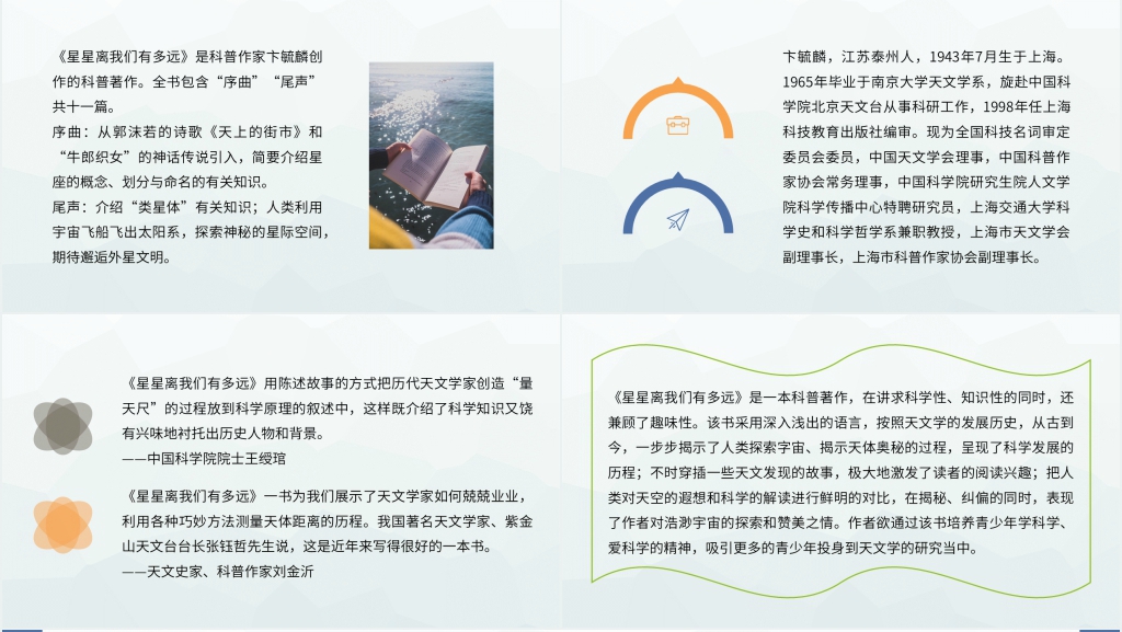 星星离我们有多远读后感PPT模板 星星离我们有多远读后感PPT模板