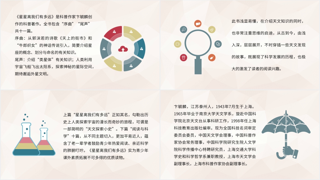 星星离我们有多远科普著作PPT模板 星星离我们有多远科普著作PPT模板