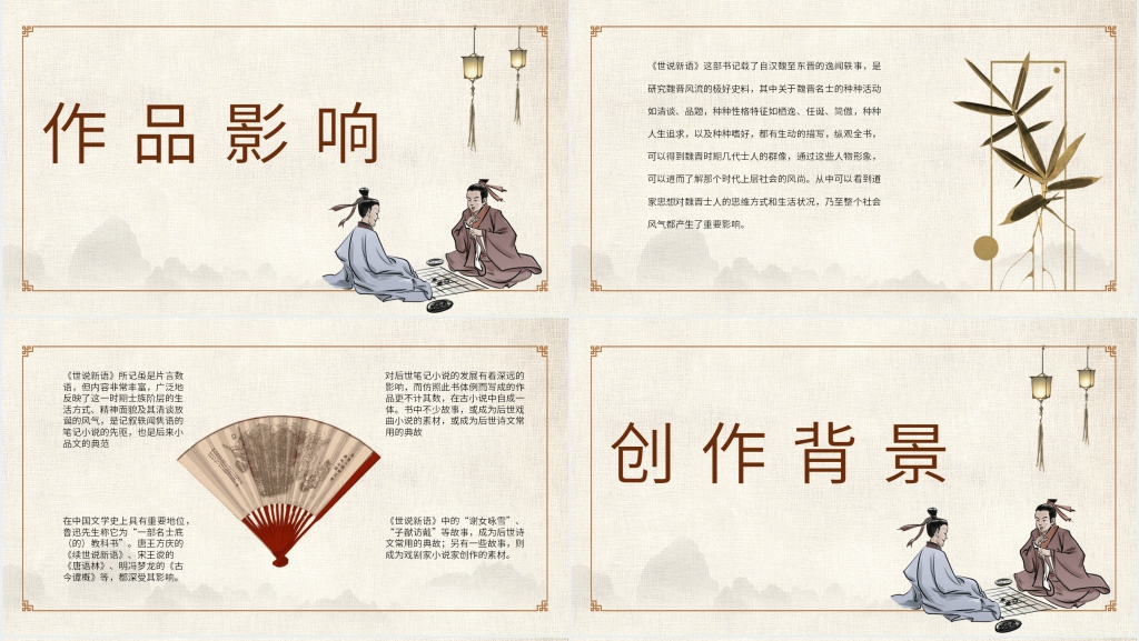 世说新语读后感PPT模板 世说新语读后感PPT模板