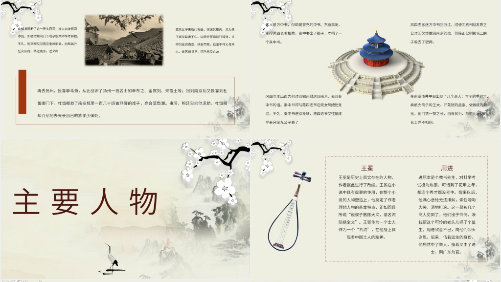 儒林外史名著PPT模板 儒林外史名著PPT模板