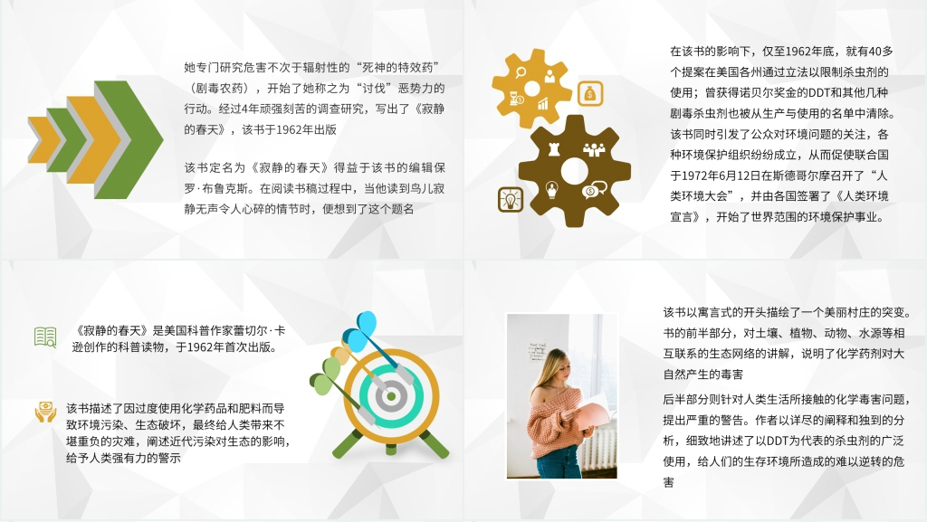 寂静的春天赏析PPT模板 寂静的春天赏析PPT模板