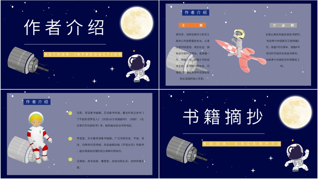 嫦娥探月立体书读书会PPT模板 嫦娥探月立体书读书会PPT模板