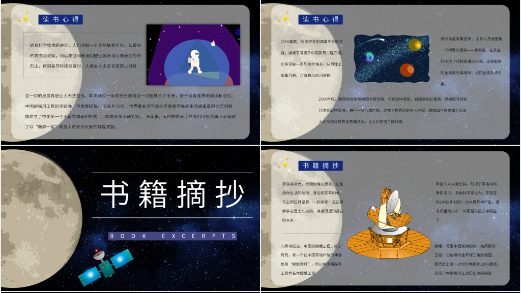 嫦娥探月读书心得PPT模板 嫦娥探月读书心得PPT模板