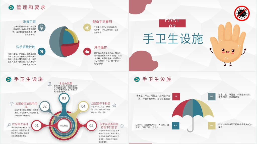 中学生手卫生常识PPT模板