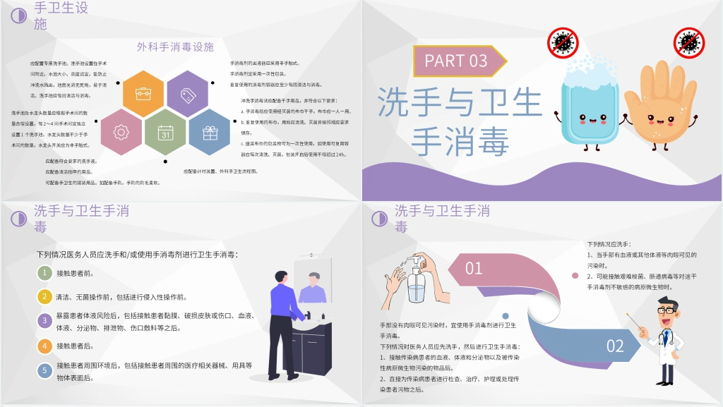 医务人员手卫生知识宣传PPT模板 医务人员手卫生知识宣传PPT模板
