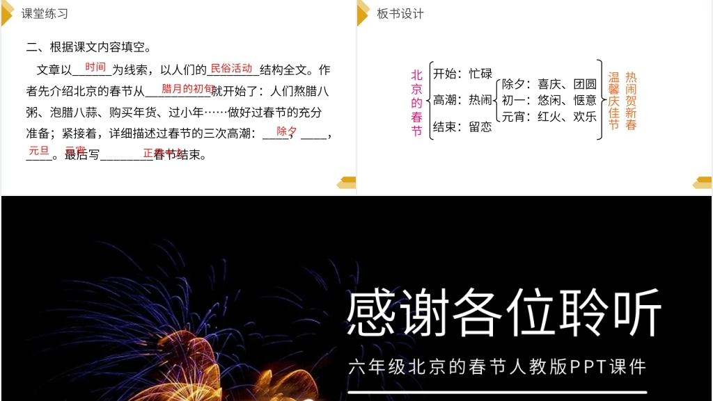 人教版六年级语文下册《北京的春节》PPT课件 人教版六年级语文下册《北京的春节》PPT课件