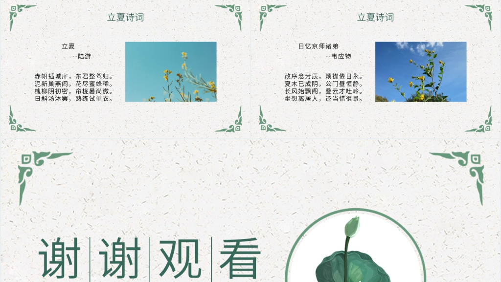 立夏节气讲解PPT模板 立夏节气讲解PPT模板