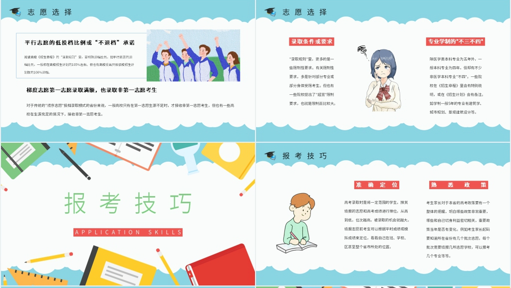 高考志愿填报知识点PPT模板 高考志愿填报知识点PPT模板