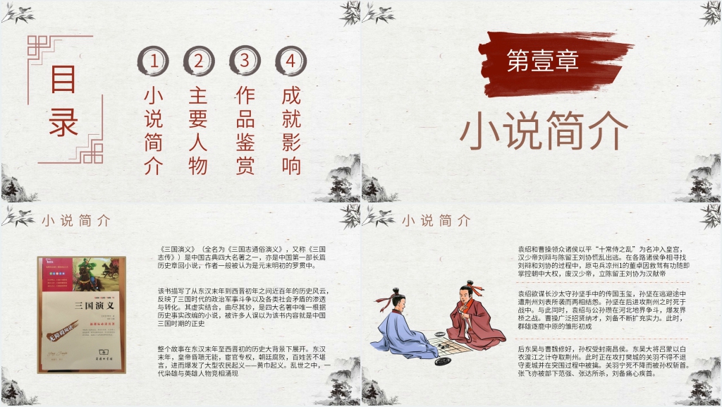 三国演义读书推荐PPT模板 三国演义读书推荐PPT模板