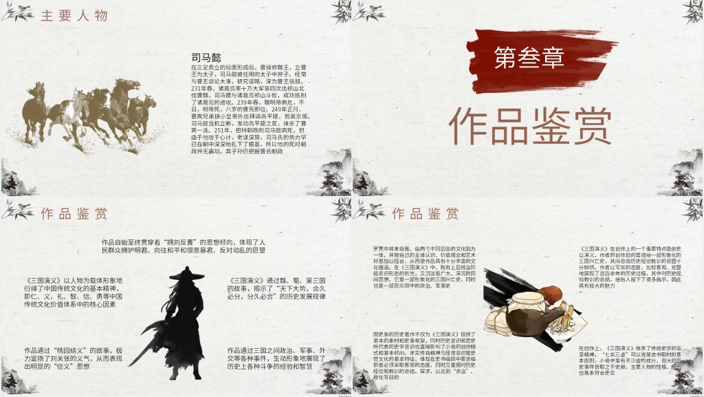 三国演义读书推荐PPT模板 三国演义读书推荐PPT模板
