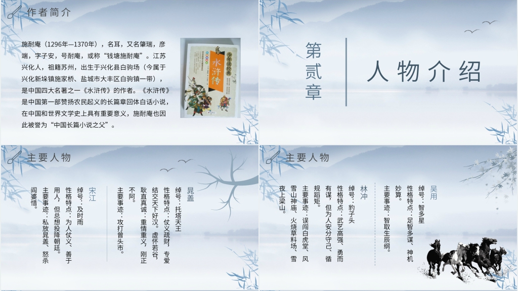 水浒传演讲PPT模板 水浒传演讲PPT模板