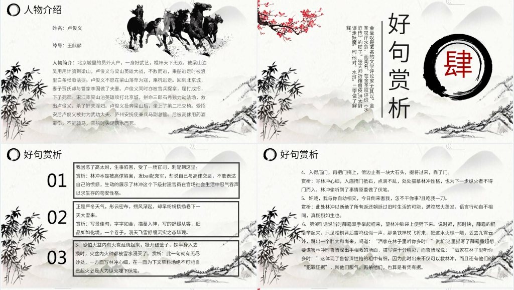 水浒传读后感PPT模板 水浒传读后感PPT模板