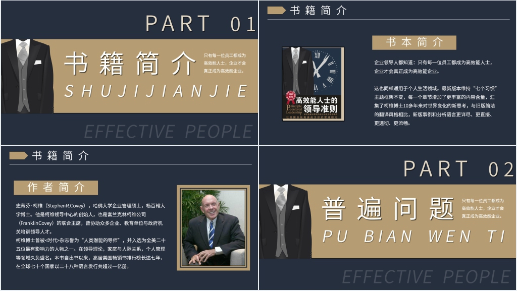 企业领导人高效能人士的七个习惯PPT模板 企业领导人高效能人士的七个习惯PPT模板