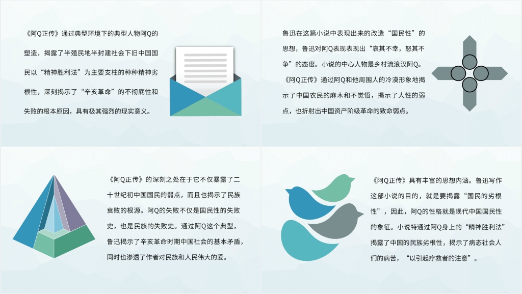 阿Q正传小说PPT模板 阿Q正传小说PPT模板