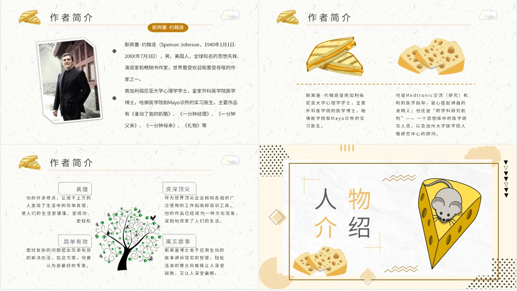 谁动了我的奶酪读书体会PPT模板 谁动了我的奶酪读书体会PPT模板