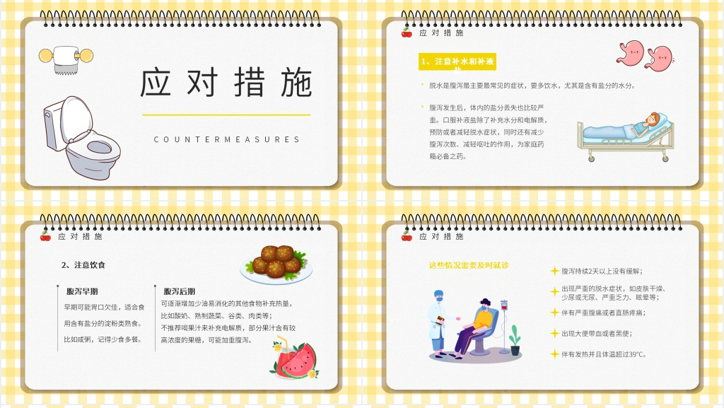 夏季预防腹泻知识培训PPT模板 夏季预防腹泻知识培训PPT模板