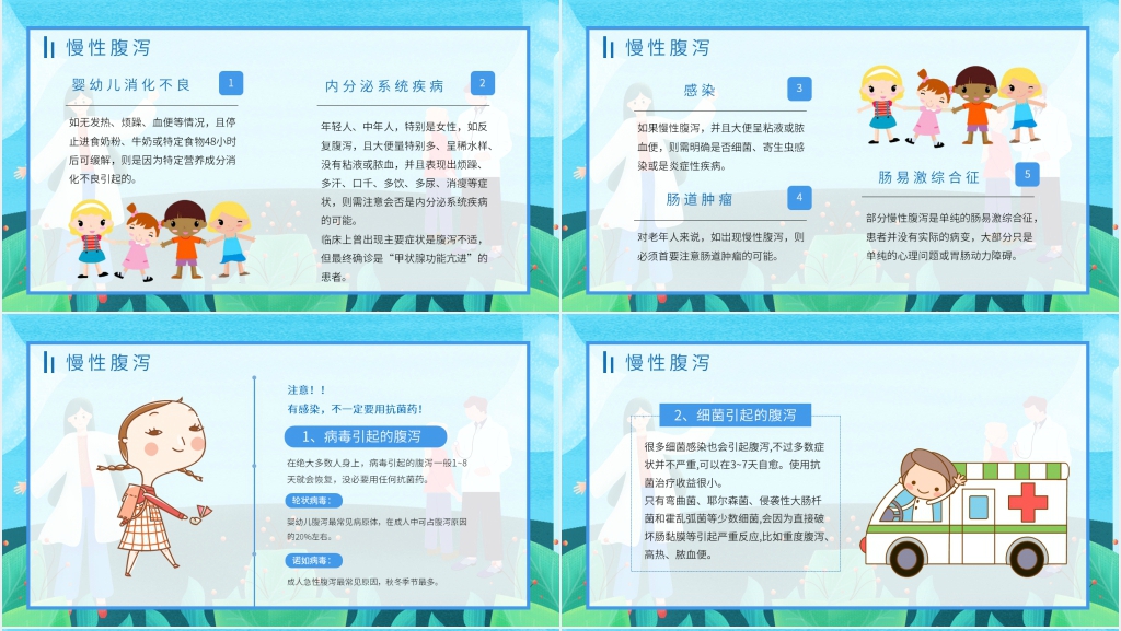 夏季如何预防腹泻PPT模板 夏季如何预防腹泻PPT模板