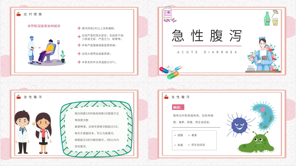 怎样才能预防夏季腹泻PPT模板 怎样才能预防夏季腹泻PPT模板