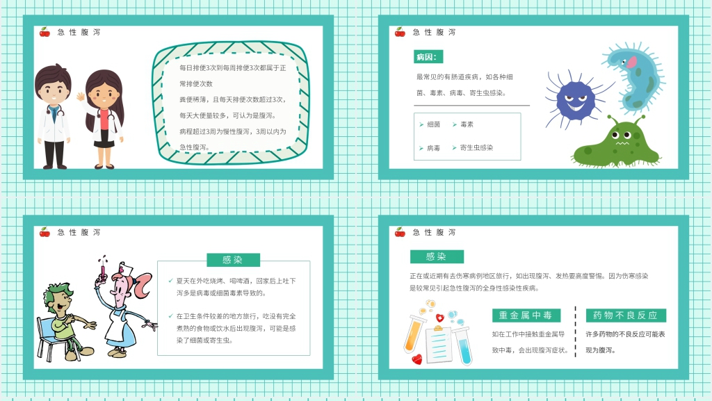 夏季预防腹泻教案PPT模板 夏季预防腹泻教案PPT模板