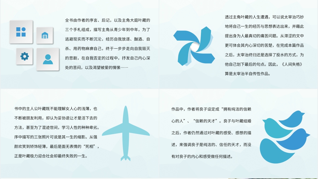 人间失格精美PPT模板 人间失格精美PPT模板